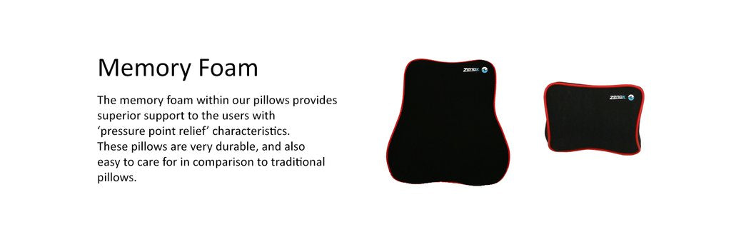Zenox Memory Foam Pillow Back Cushion Set