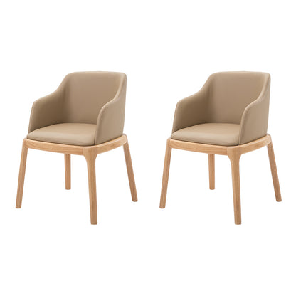 Manhattan II solid wood dining chair (set of two)