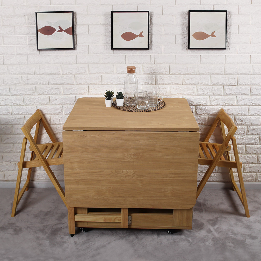 Todd Solid Wood Dining Table (1.2m/1.4m) – In stock