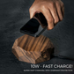 Oakywood Geometric Solid Wood Wireless Charger 